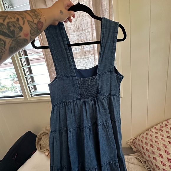 Denim Sleeveless Tiered Dress - Picture 3 of 3